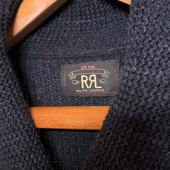 RRL Ralph Lauren Other - NWT RRL Ralph Lauren Navy Rib-Knit Cotton Shawl Collar Cardigan